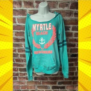 Women's TSUNAMI Surf Shop Myrtle Beach Hooded Sweatshirt Medium‎